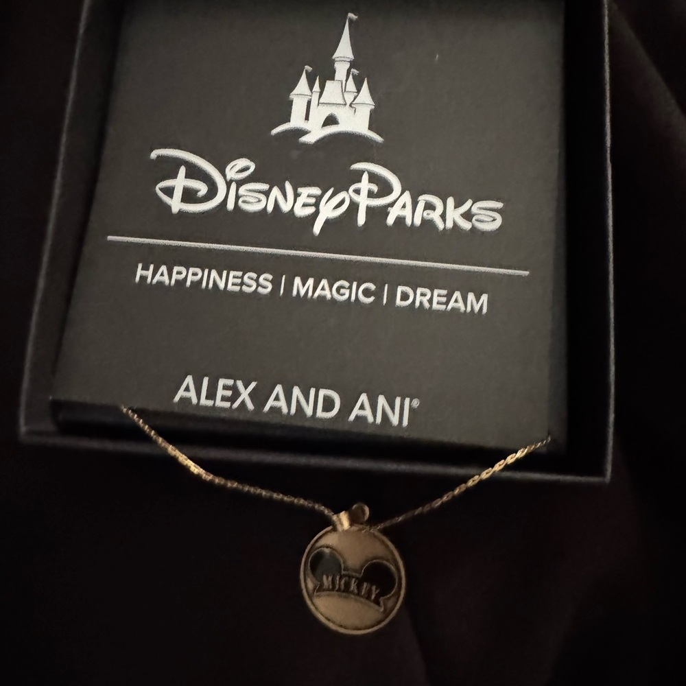 Disney Parks Alex and Ani Gold Mickey Necklace